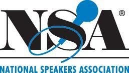 A logo for the national speakers association.